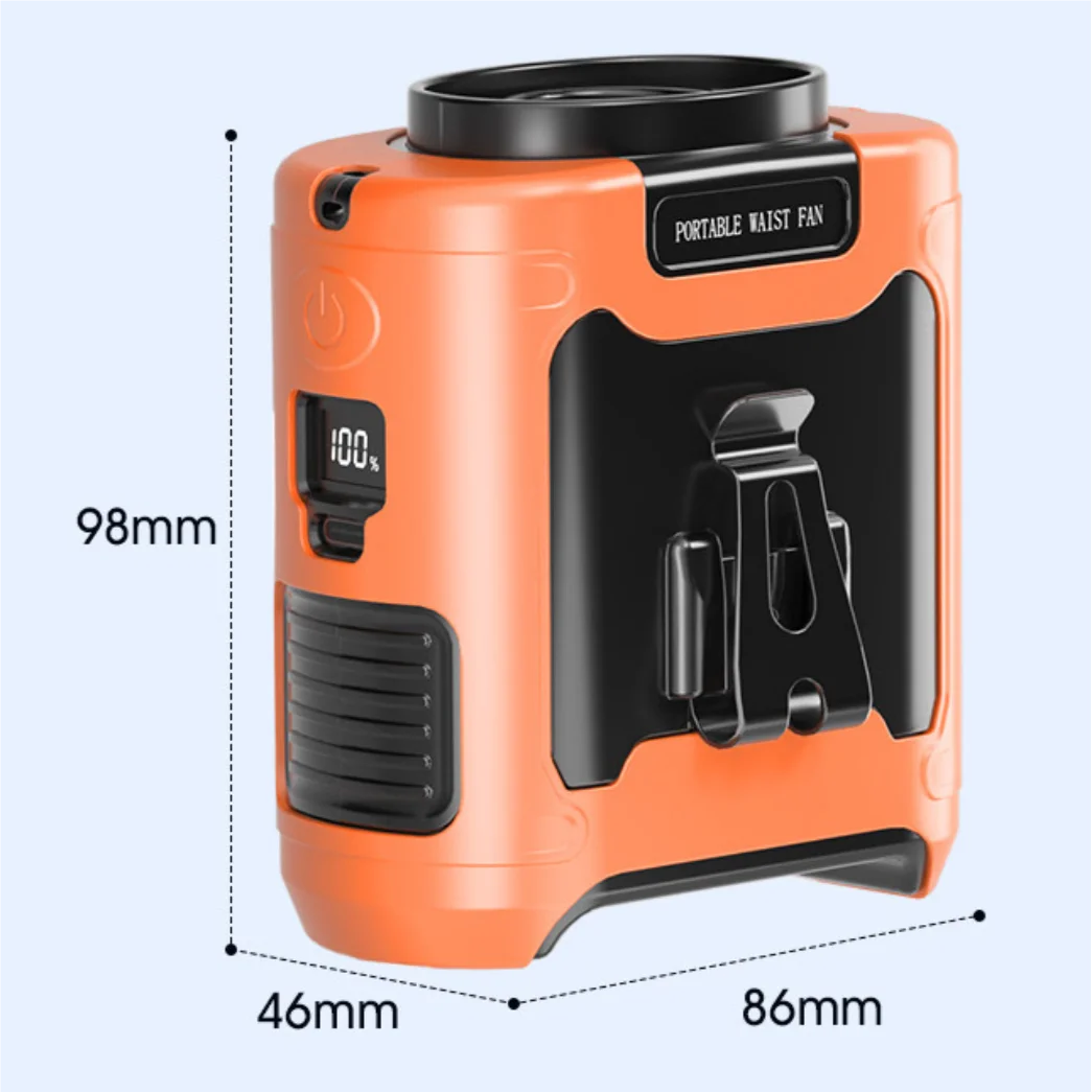 Portable Waist Hanging Fan, 10000mah, K5 - detail 14