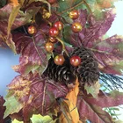 Artificial Artificial Plants Artificial Plants Harvest Grapevine Wreath For Front Door And Party Decor