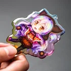 Custom Juno Creative Low Moq Custom Sparkle Star/glass Holographic Acrylic Charm Keychain With Hologram