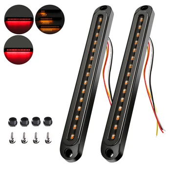 Waterproof 12-30V Car Brake Stop Flowing Turn Signal Light 30 LED Sequential Strobe Strip for Pickup Golf Cart Offroad Truck