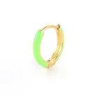 Hoop Earring CANNER Summer Korean Style Women Jewelry S925 Sterling Silver Oil Drop Hoop Earring For Girls