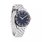 Watch Gents Men Silver Bracelet Watch Blue Dial