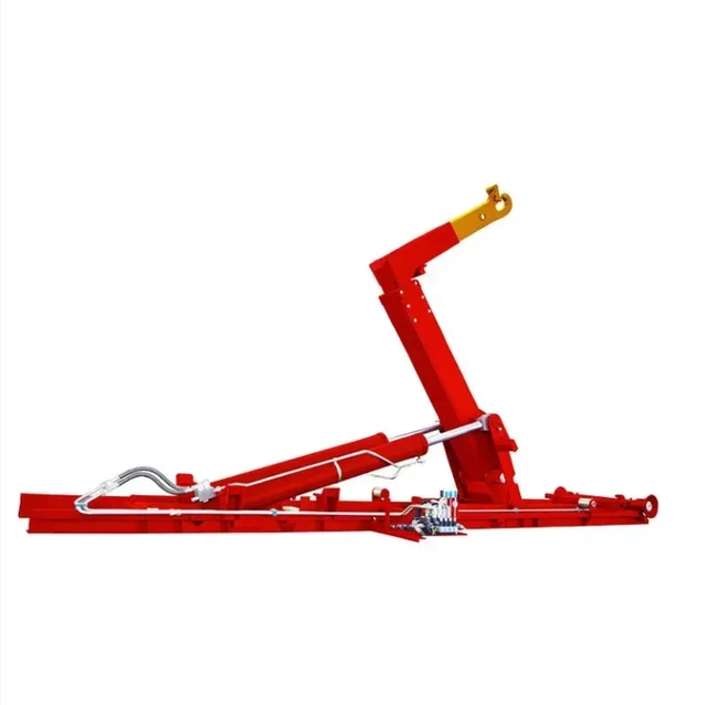 Hydraulic hook lift hoist mounted on heavy duty trucks designed for  transportation of materials in the waste, recycling, scrap