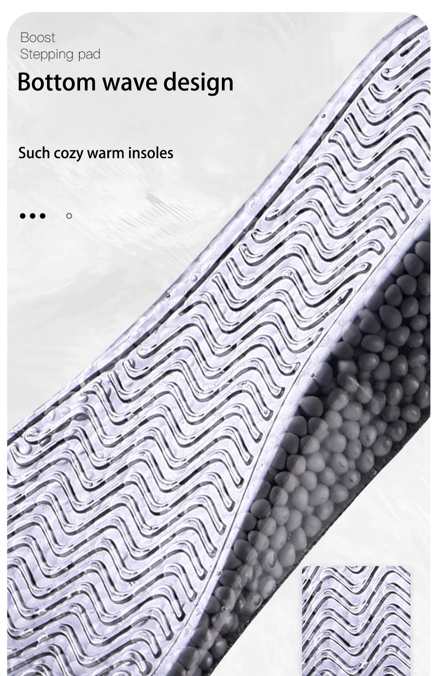 Popcorn Silicone Lamb Wool Insoles, Height-Increasing & Thermal Comfort Popcorn Silicone Lamb Wool Insoles, Height-Increasing & Thermal Comfort