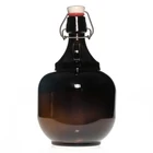 Amber New Style Amber Growler 2L Beer Glass Bottle Brown California Wine Bottles