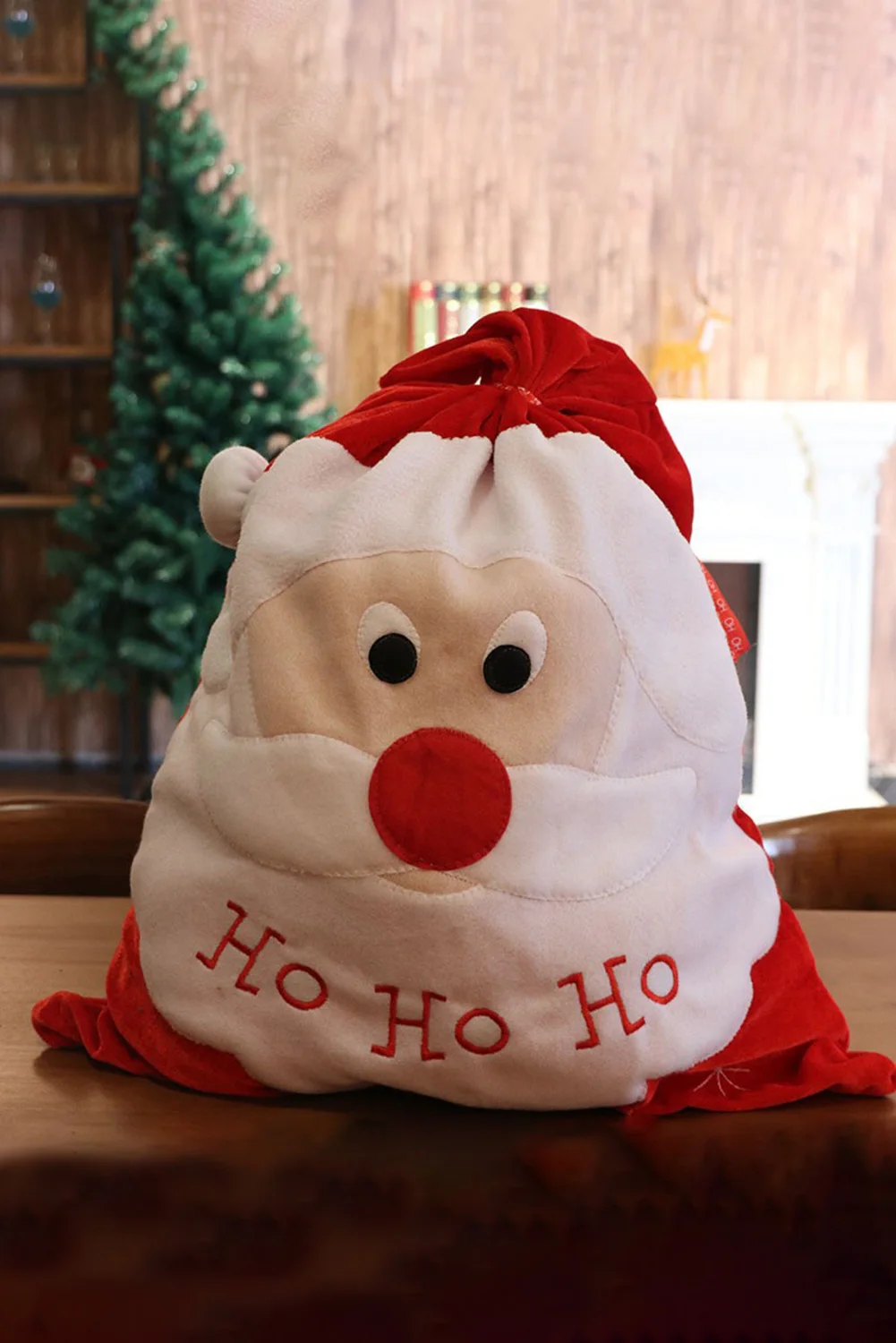 Dear-Lover Red HO HO HO Santa Claus Christmas Gift Bag Other Clothing Accessories