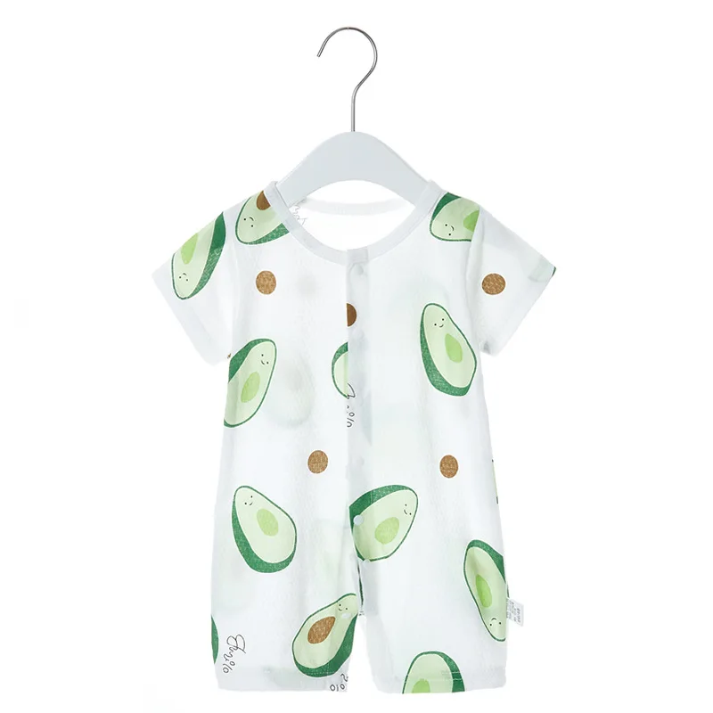 New Style Newborn Baby Clothes Short Sleeve Baby Rompers with button Baby Clothing Rompers