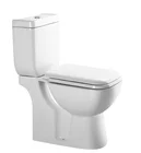 White Medyag Medyag MJ-P-2104 Inodoro De Ceramica Blanco De Dos Piezas Montado En El Suelo 180/250mm Cierre Suave