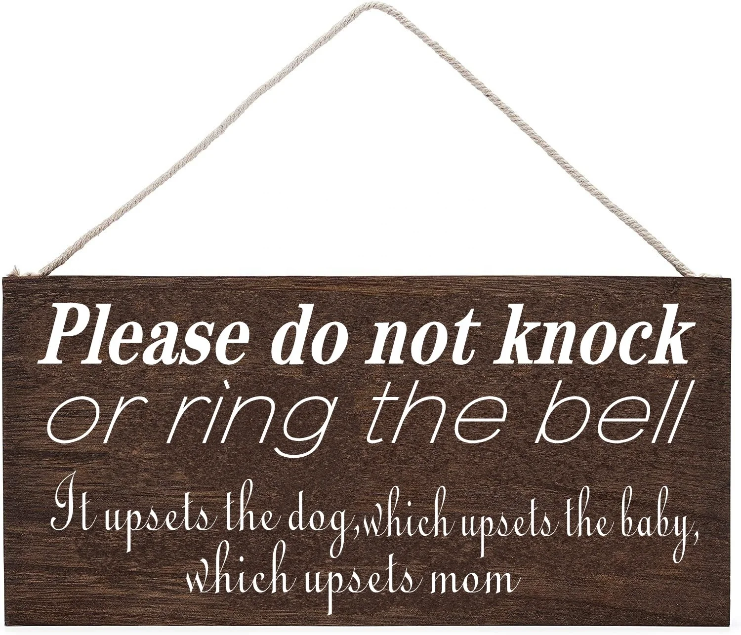 Baby Sleeping Sign For Front Door Please Do Not Knock Or Ring The Bell It  Upsets The Dog Do Not Ring Doorbell Sign - Buy Baby Sleeping Sign For Front  Door,Please Do