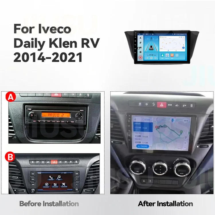 Touch Screen Android Car Radio DVD Player Stereo Multimedia Audio System+Before installation and after installation