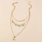 Jewelry New Designs Custom Handmade DIY Simple Multi Layer Necklace Jewelry 26 Letter Shell Love Pendant