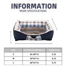 Autumn And Winter Pet Sleeping Breathable Soft Cotton Rectangle Plush Pet Dog Cat Bed