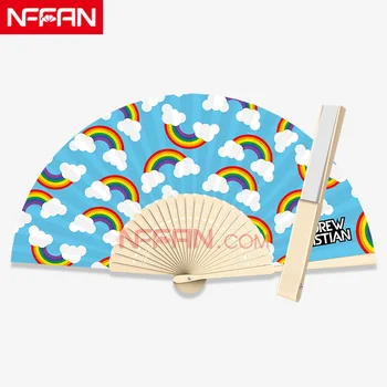 NFFAN Customise Chinese Traditional Antique Folding Bamboo Hand Fans with your design