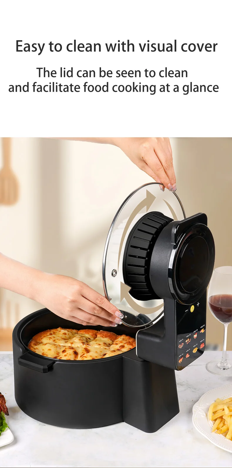 New 8l Smart Air Fryer Oven Digital Electric Air Fryer Multifuncional