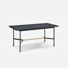 Seats Table With Iron Table Home Furniture General Use 8 Seats MDF Dining Table With Iron Leg-19783