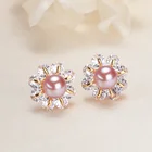 Wholesale Earrings Earrings 2021 New Hot Selling Jewelry Wholesale Simple Freshwater Pearl Snowflake Earrings