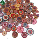 Button Decoration Buttons Decorative Buttons 2 Holes Round Wooden Button Decoration Painted 2 Hole Buttons