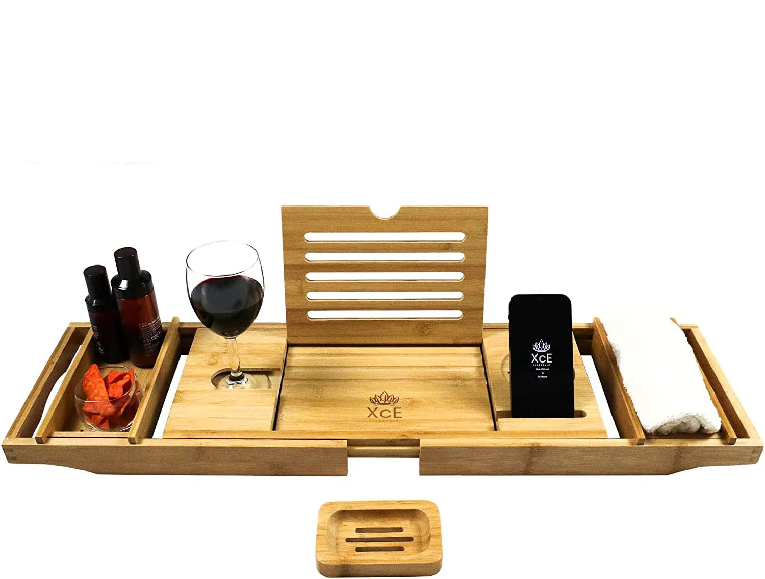 product bamboo bathtub tray bamboo and wooden bathroom tray and bathroom rack for a home spa experience-0