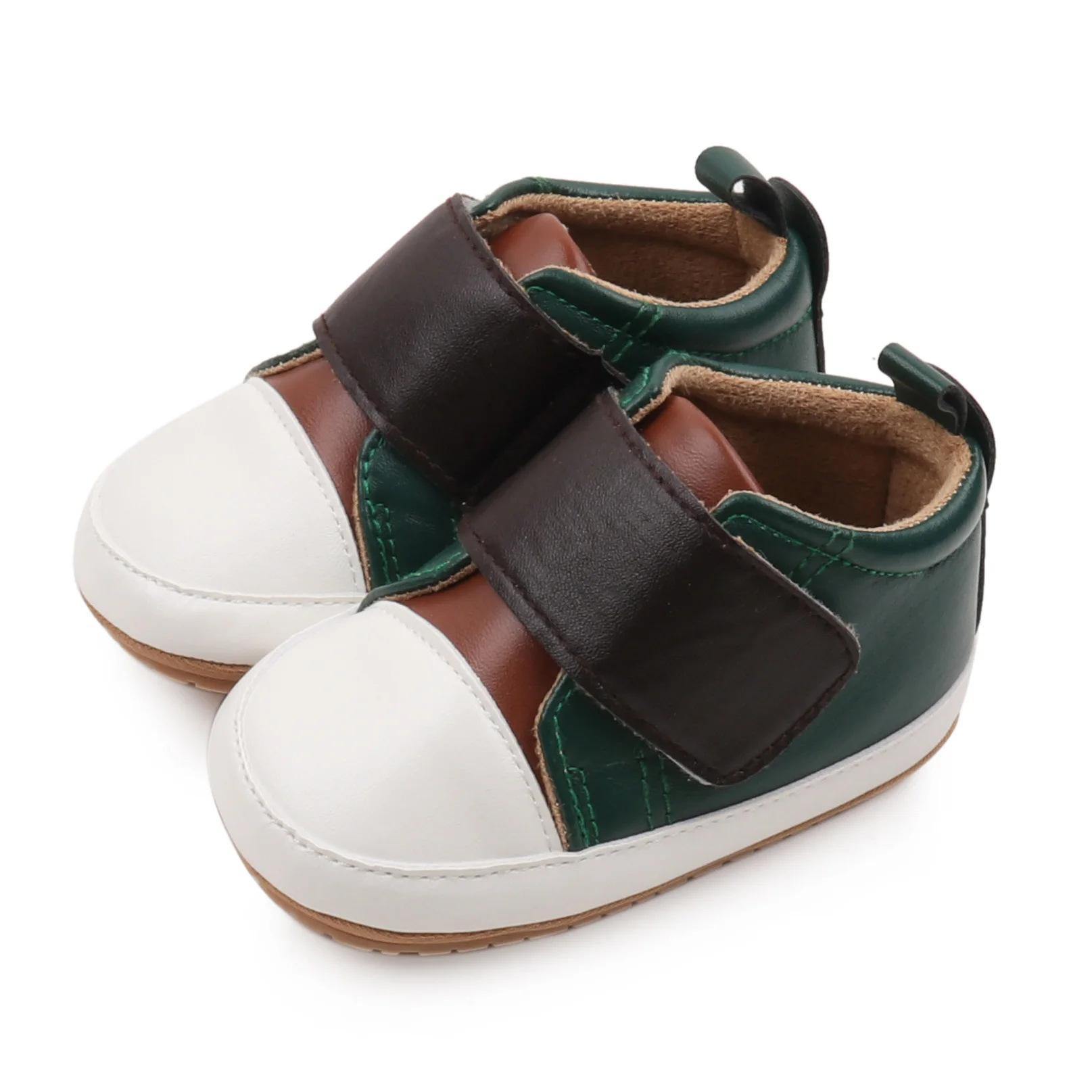 High Quality Breathable Anti-Slip TPR Outsole Hook&Loop Baby Toddler Walking Shoes for Boys New Arrival for Autumn supplier