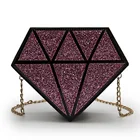 Hand Bags New Arrival Designer Diamond Shape Small Bling Purse Women Hand Bags Luxury Ladies Purse Handbags For Women