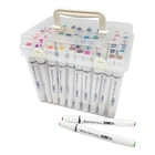 Color Colorful Customizable Colorful Anime 60 Color PP Box Marker Set Double Written Oily Marker
