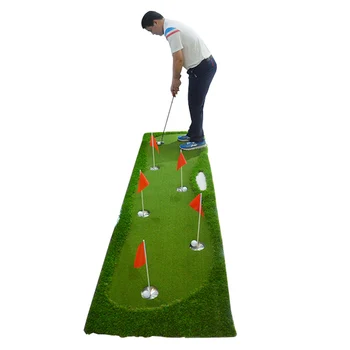 Latest funny golf mat factory custom golf green Outdoor indoor 5 holes golf putting green