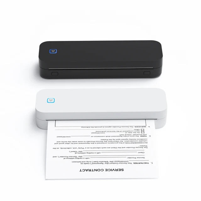 LUCK JINGLE Mini portable A4 printer for mobile office document resume US letter printing