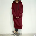 Dresses 2021 Hot Selling Spring Autumn Casual Loose Soft Comfortable Long Hoodies Sweatshirt Long Sleeve Hooded Dresses
