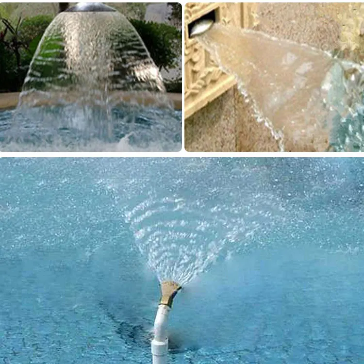 Adjustable Brass Fan Shaped Fountain Spray Head 1/2" 3/4" 1" 2" Female Male Thread Duckbill Jet Garden Landscape Pond Fountain factory