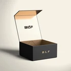 Fold Gift Box Customized Black And Gold Cosmetic Clothing Folding Foldable Gift Boxes With Magnetic Closure Lid