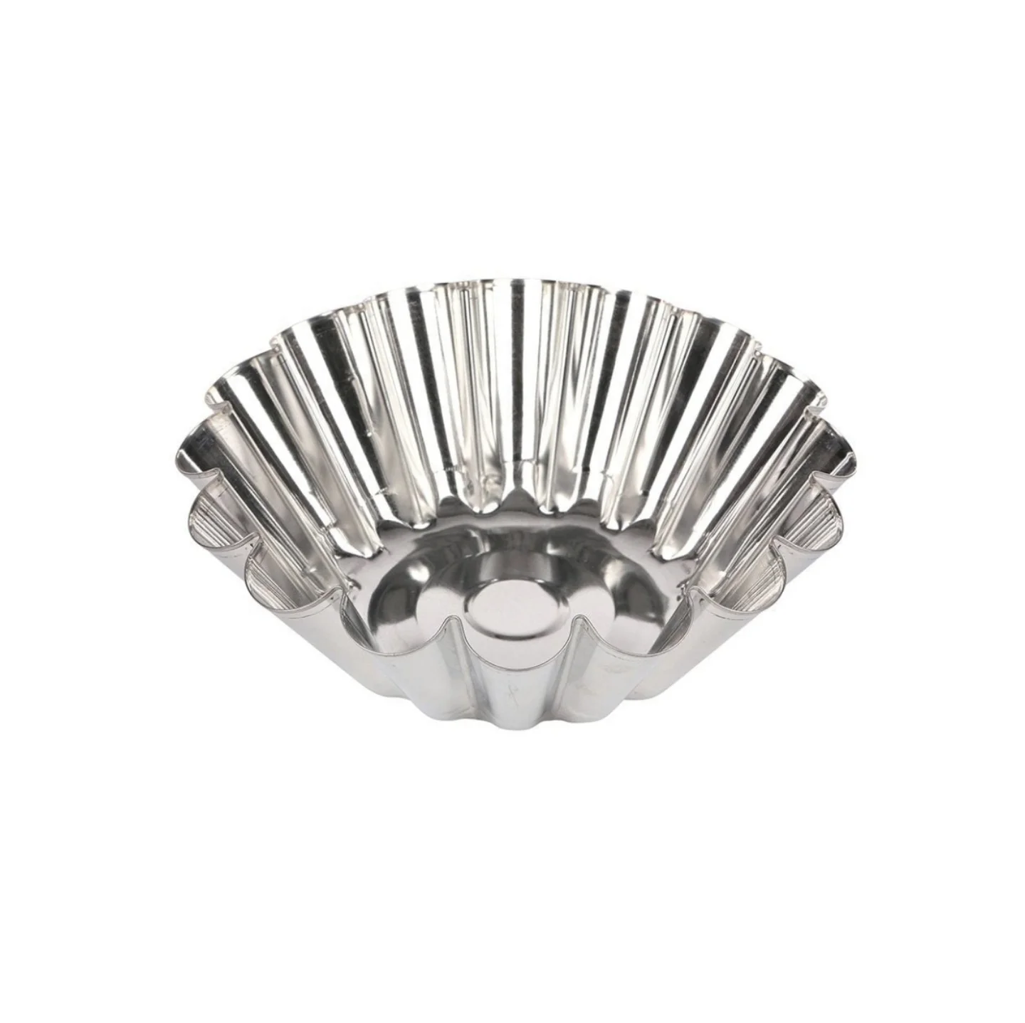 17cm Tin plated Fluted Brioche Mould Tinned Steel French Brioche Baking Mold Round Baking Moulds with Flat Bottom