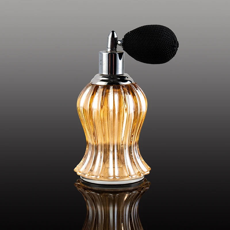 product new gold extruded spray glass empty bottle 12ml noble elegant crystal perfume bottle-6