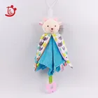 Cartoon Paper Toy JT-2 Cartoon Soft Comforter Baby Animal Handkerchief With Ring Paper Baby Towel Toy Doll