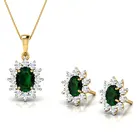 Crystal Earrings Cz Brazilian Jewelry Rose Gold Tone Plated Crystal Necklace Earrings Jewelry Sets With CZ Stone