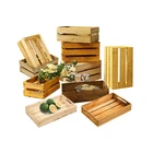 Wooden Storage Usage Wooden Crate Natural Solid Pine Wood Crate In Natural Wooden Color
