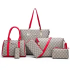 Handbag Women Handbag Handbags Best Selling Pu Leather 6 Pcs Women Handbag Set