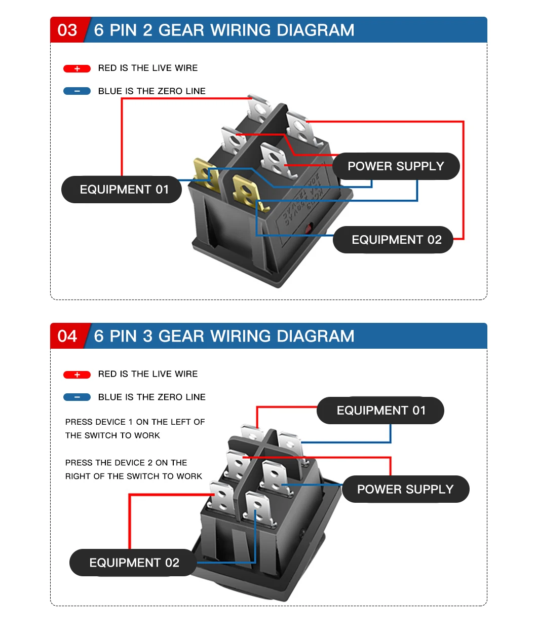 Hot Selling NO Cares 6a 250v T85 Car Electrical Power Window Rocker Switch Wiring Diagram 8