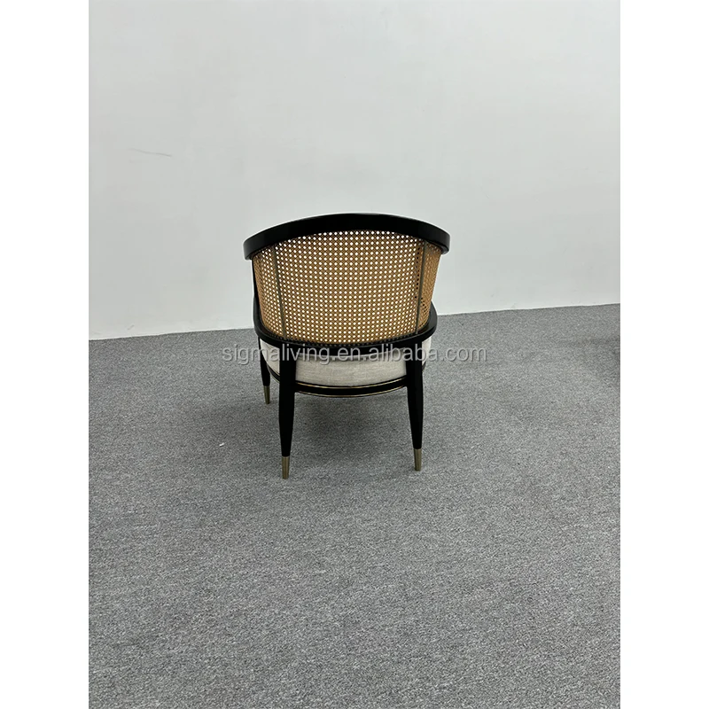 Modern new indoor furniture dinning chair leisure rattan high-end living room dinning table and chair