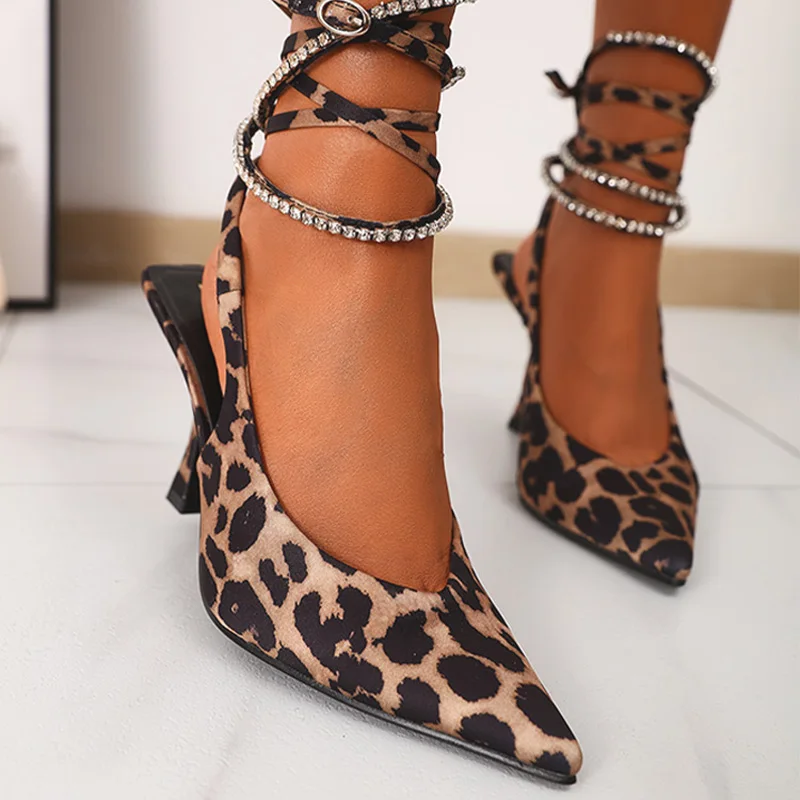 leopard pumps with ankle strap