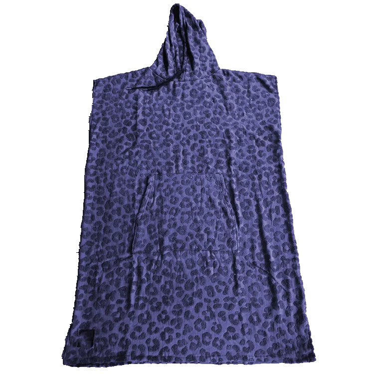 Jacquard beach poncho towel with hooded custom cotton changing robe