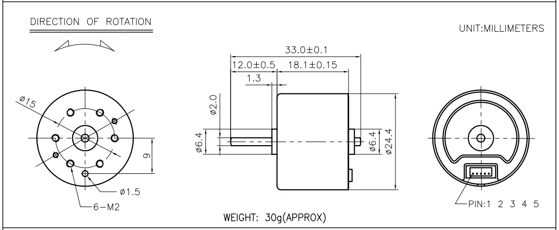Kwc Motor, BL2418, 12v, 24v, 30w - detail 8