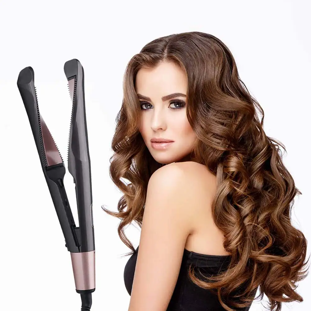 Professional Hair Straightening Curly Iron Dual Voltage 110v-240v Electric Hair  Straightener Curler 2 In 1 Flat Iron - Buy Hair Straightener Curler,Hair  Straighteners 240v Flat Iron,Fat Iron Hair Straightener Product on  