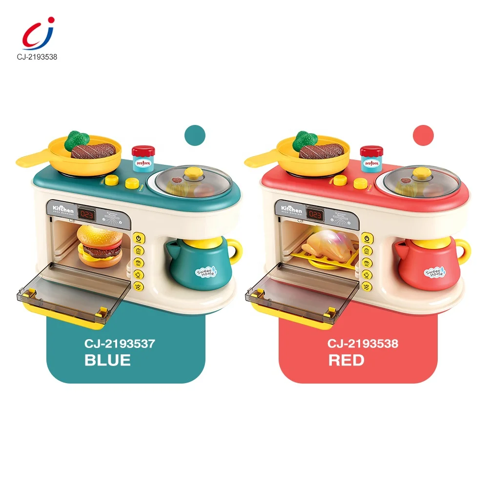 Machine bread home appliances kitchen breakfast set toy pretend play cooking microwave oven kitchen toys with light and music