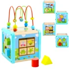 Educational Toy Toys Wooden Beads Toy New Design Baby Kids Educational Toy Beads Coaster Wooden Activity Cube Toys
