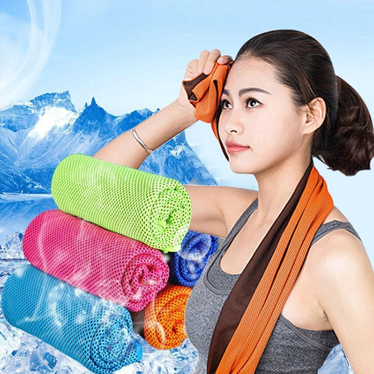 China Factory Wholesale Custom Print Design Microfiber Factor PVA Travel Fast Cooling Sport Cool Towel