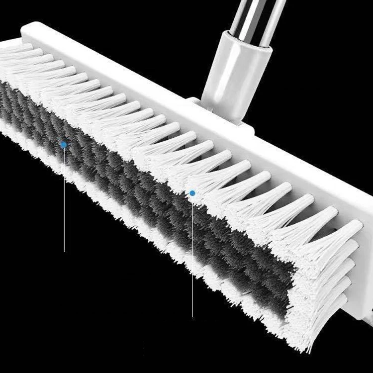 A2209  Stainless Steel Long Handle Bathroom Washing Tool Kitchen Bristle Cleaner Wash Brushes Household Cleaning Floor Mop