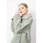 Coats Fashion 2021 Sherpa Pocket Turn Down Collar LambWool Clothes Women Coats And Jackets For Ladies Winter Casual