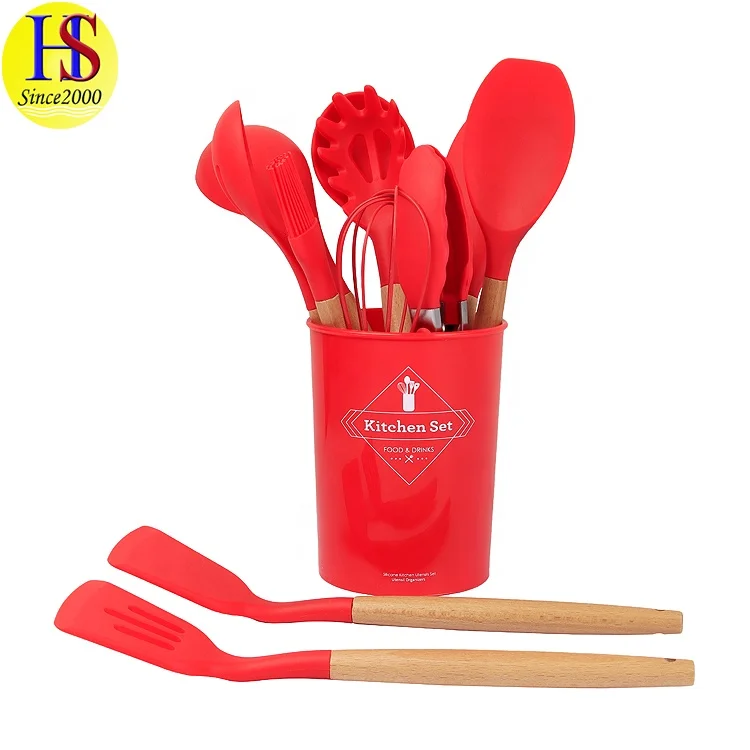 Heat Resistant Home Baking 4PCS Non-Stick Silicone Kitchen Utensil Set