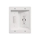 Flat Tv Provides In Wall Recessed Power Cabling Connections Kit For Flat Panel And TV Installation