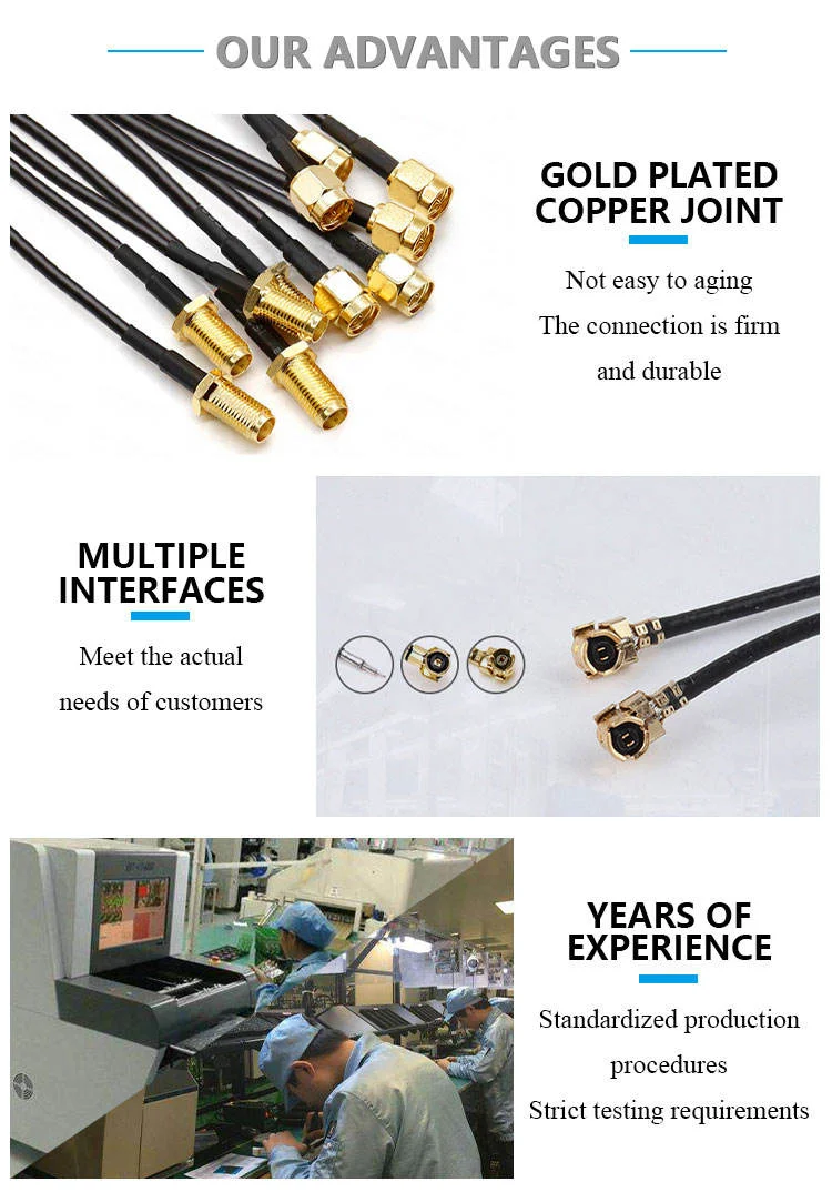 Customized Ohm Semi Flexible Cable Sf With Mcx Right Angle